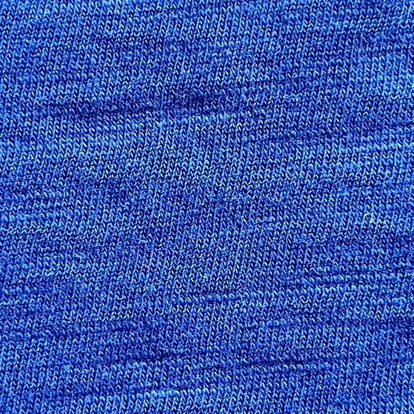 Soft Surroundings Blue Button-Up Tunic Top PL | Long Sleeve V-Neck Lagenlook - Picture 9 of 9